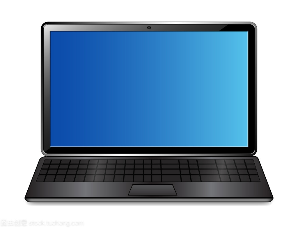 空白屏幕笔记本电脑矢量图 网络信息的视觉隐喻